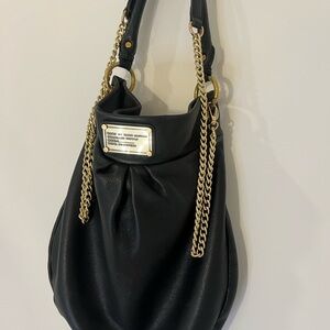 Marc Jacobs Black Shoulder Bag with Gold Chain